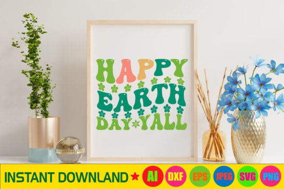 Earth Day Retro SVG Design Review