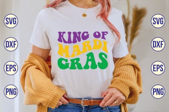 King of Mardi Gras Retro SVG