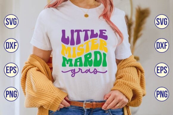 Little Mister Mardi Gras Retro SVG